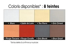 Coloris teintes de couleur disponibles peinture isolante Thermicolors